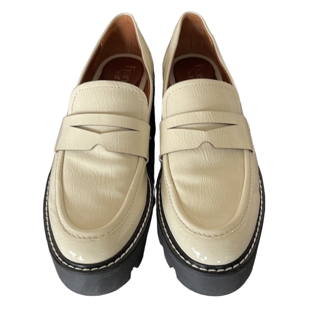 NWOT Franco Sarto Balin Platform Loafer Putty Leather 7.5